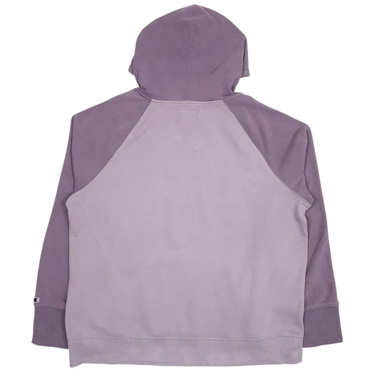 Mens Purple Champion Spellout Hoodie Jumper