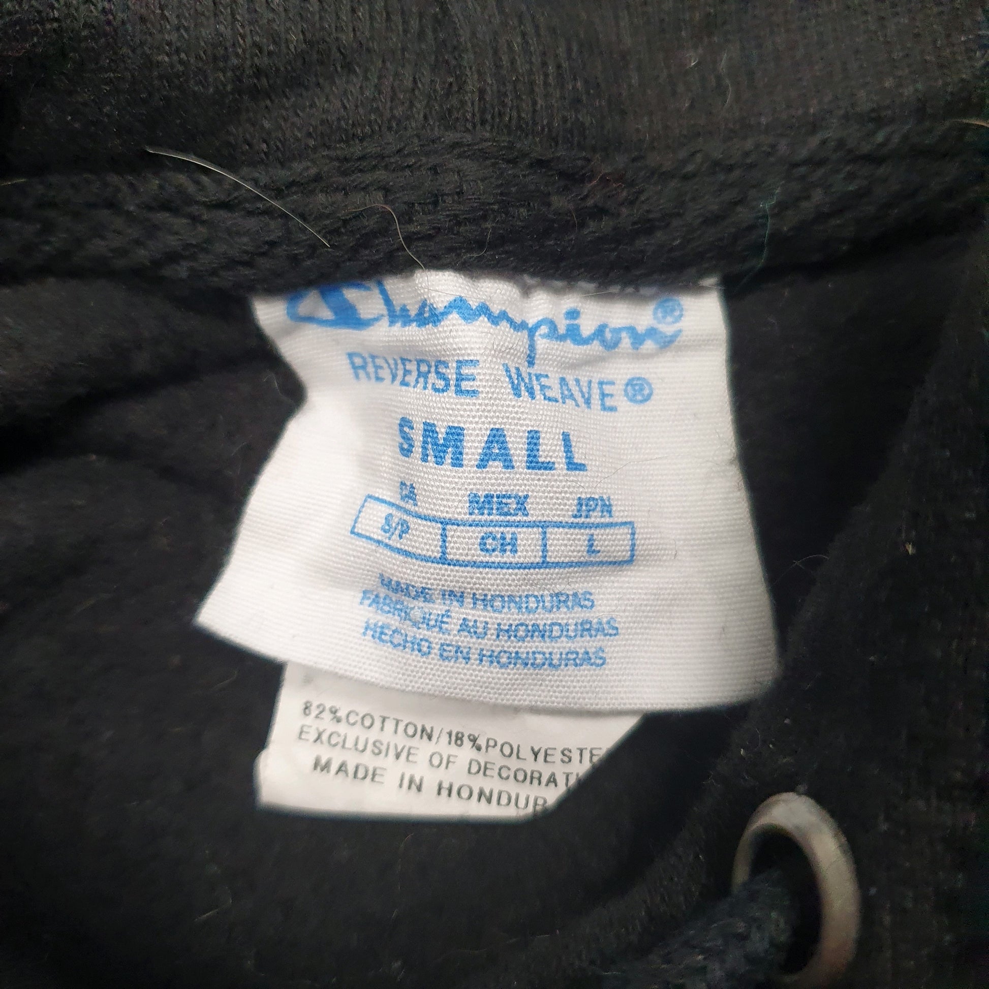 Womens Black Champion Reverse Weave Hoodie Jumper