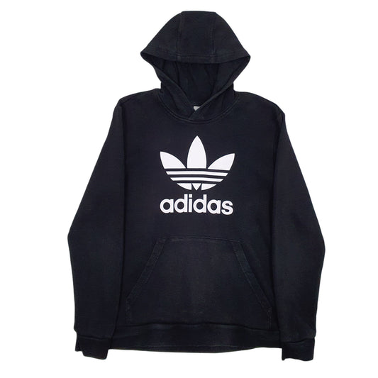 Womens Black Adidas Spellout Hoodie Jumper