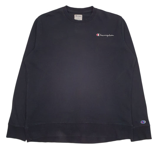 Mens Black Champion  Crewneck Jumper