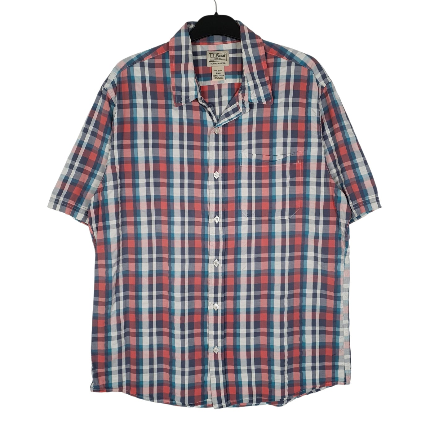Mens Pink L.L.Bean  Short Sleeve Shirt