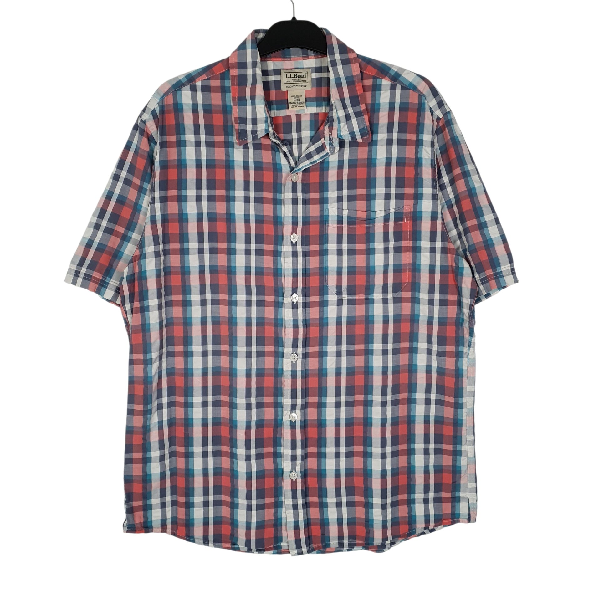 Mens Pink L.L.Bean  Short Sleeve Shirt