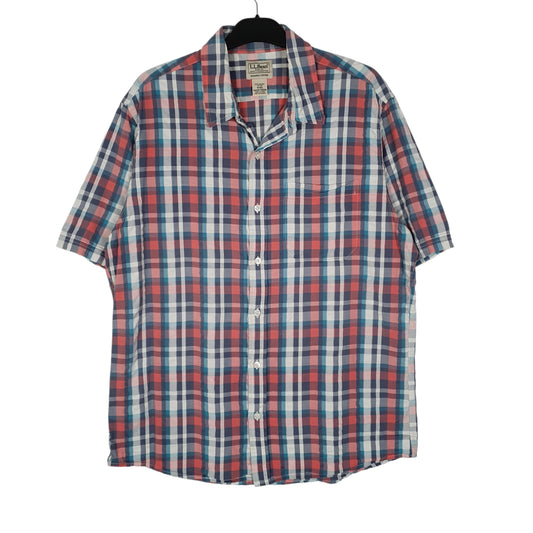 Mens Pink L.L.Bean  Short Sleeve Shirt