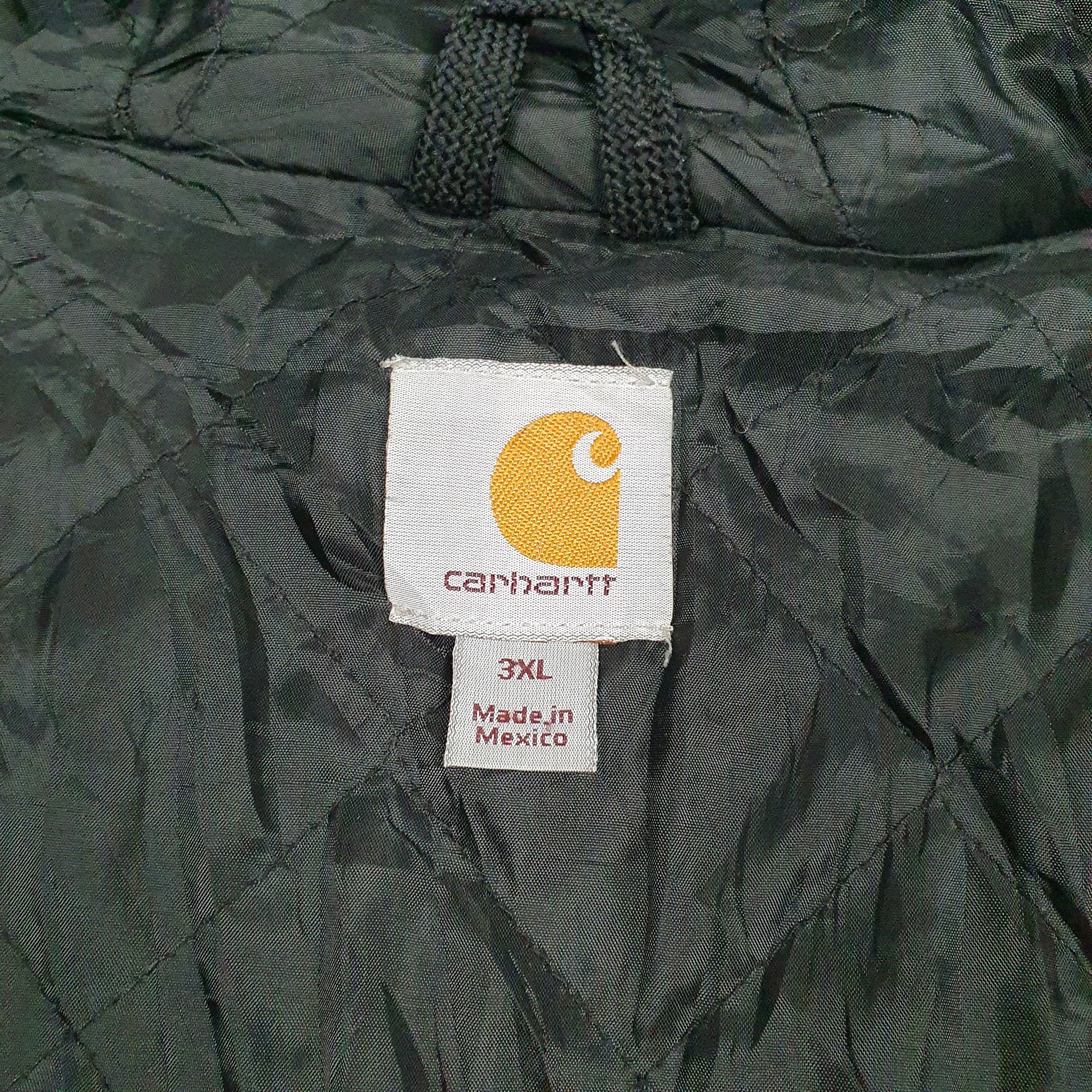 Mens Black Carhartt Padded Hoodie Jumper