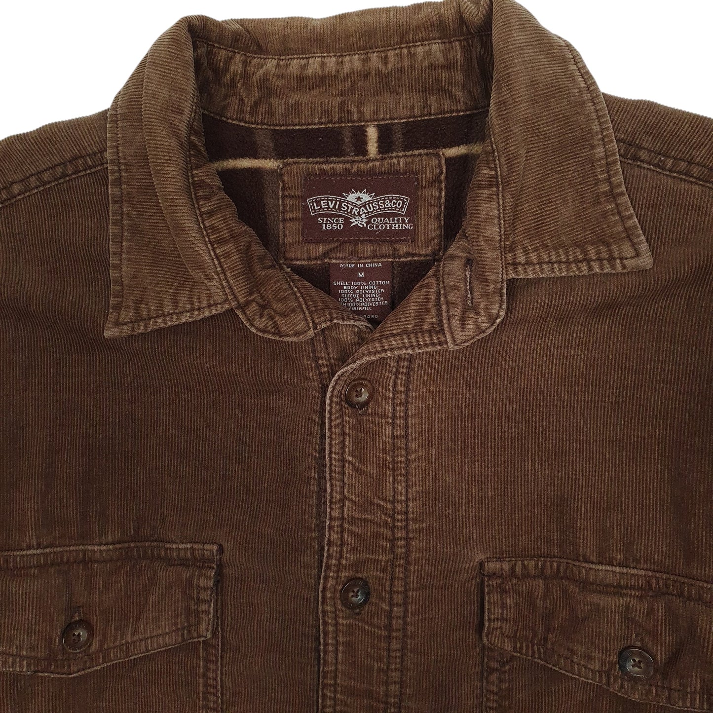 Mens Brown Levis Corduroy Overshirt  Coat
