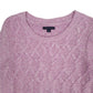 Womens Pink Tommy Hilfiger Cable Knit Crewneck Jumper