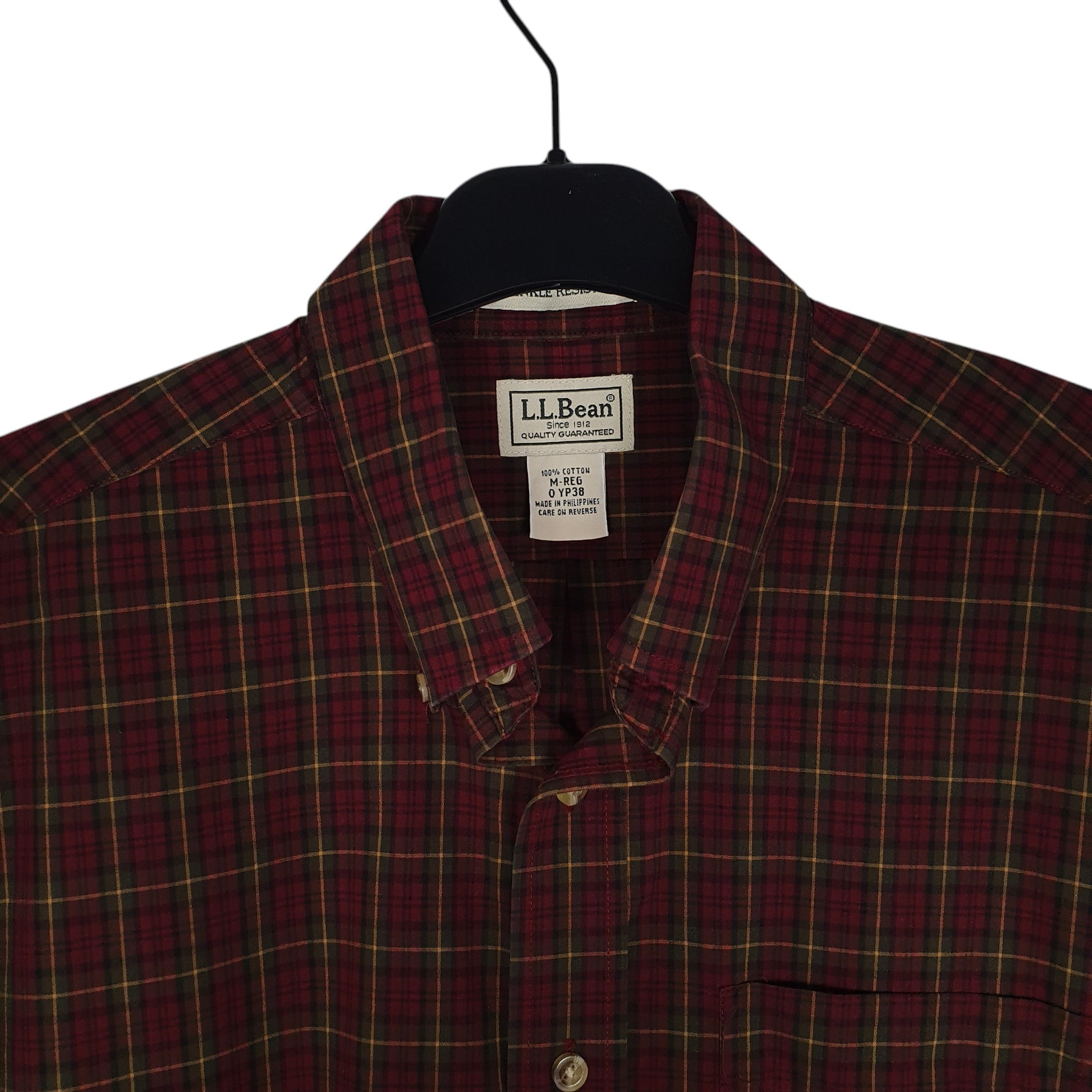 Mens Burgundy L.L.Bean   Shirt