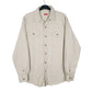 Mens Cream Wrangler  Long Sleeve Shirt