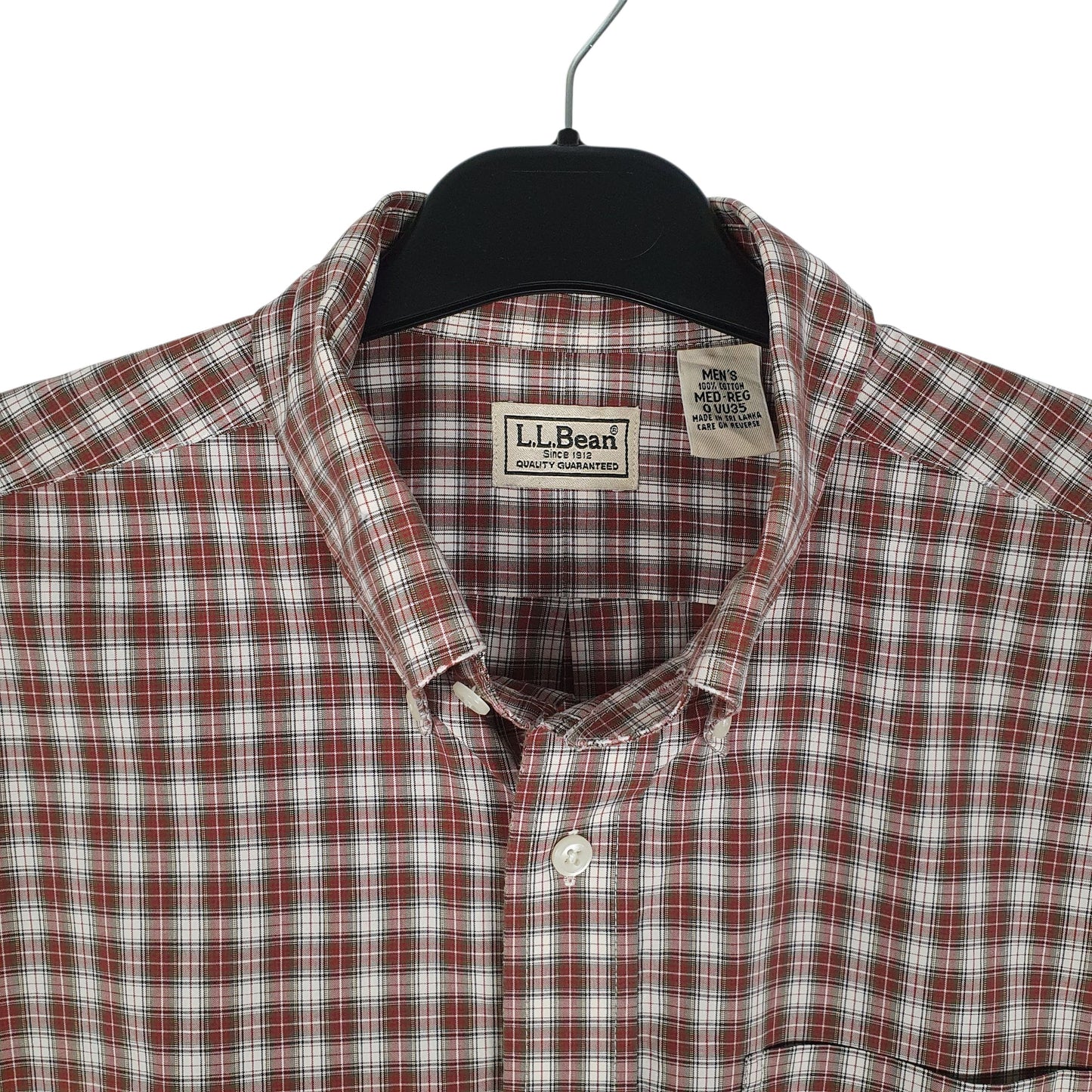 Mens Burgundy L.L.Bean   Shirt
