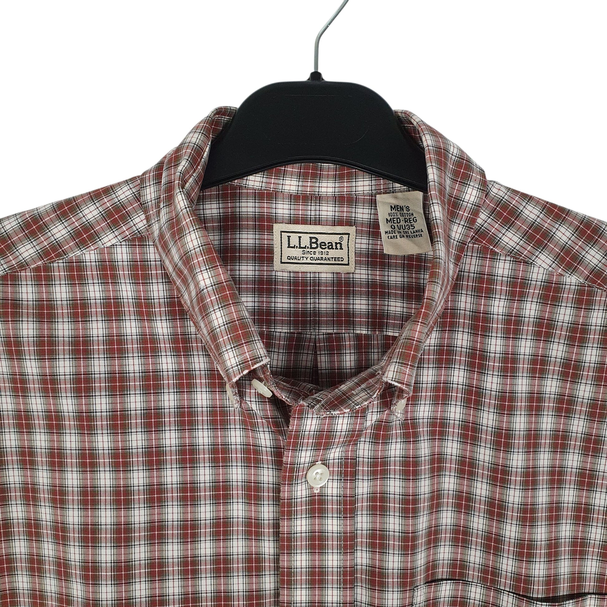 Mens Burgundy L.L.Bean   Shirt