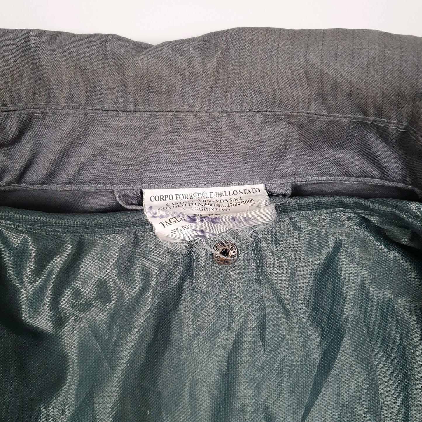 Mens Grey Corpo Forestale Dello Stato Italian Military Ripstop  Coat