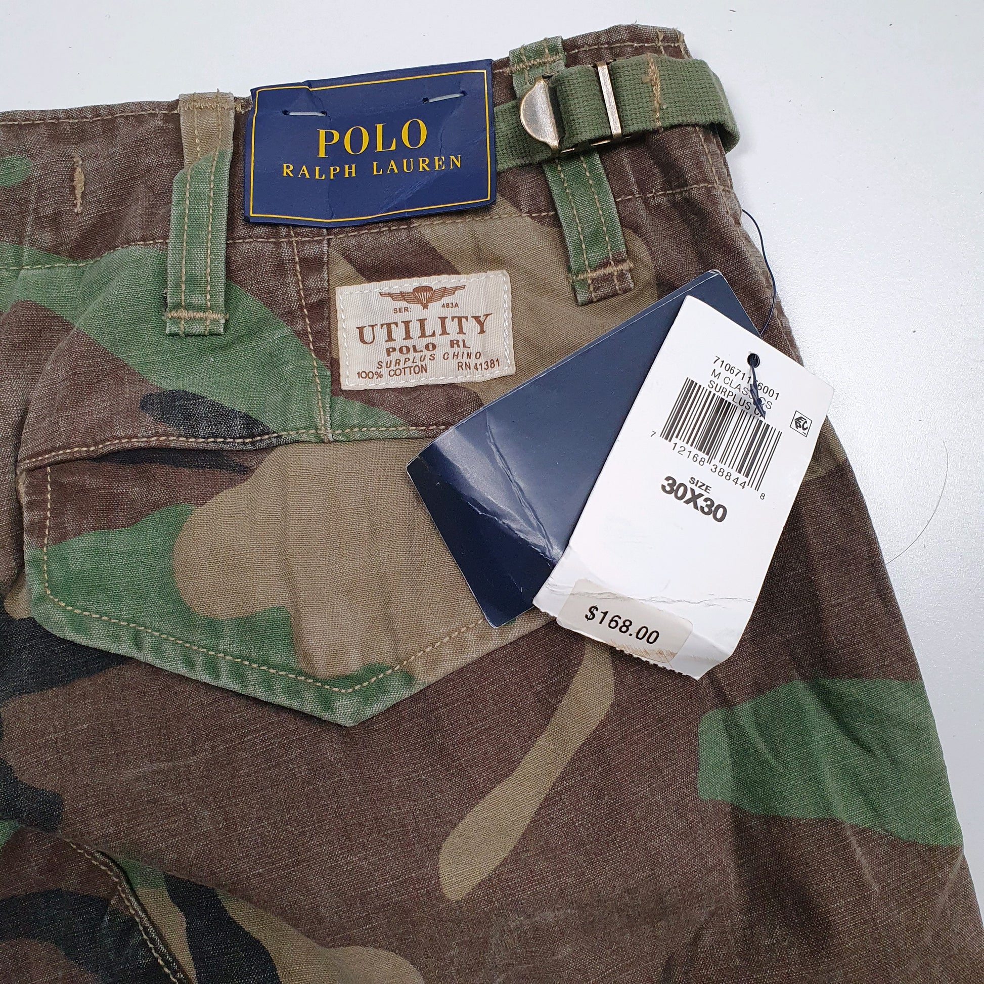 Mens Camouflage Polo Ralph Lauren Army Surplus Military  Trousers