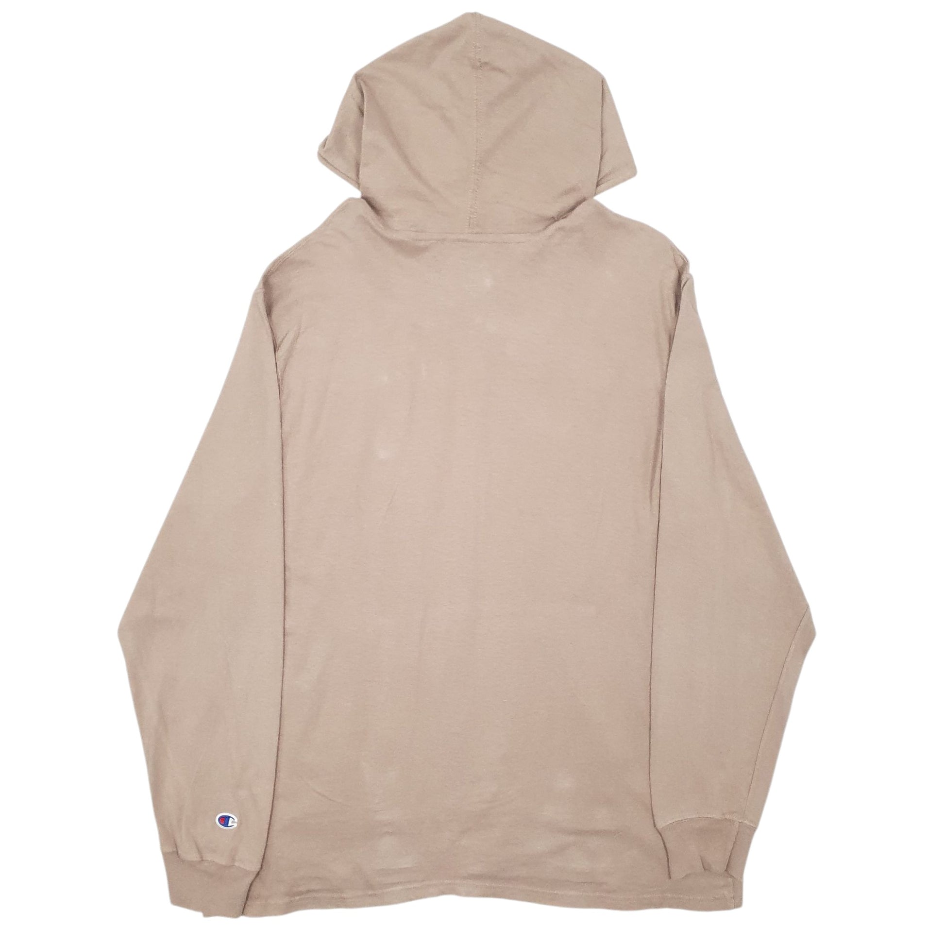 Mens Brown Champion Spellout Lightweight Hoodie Jumper