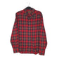 Mens Red Woolrich Thick Flannel Plaid Long Sleeve Shirt