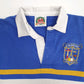 Mens Blue Barbarian Rugby Crewneck Polo Shirt