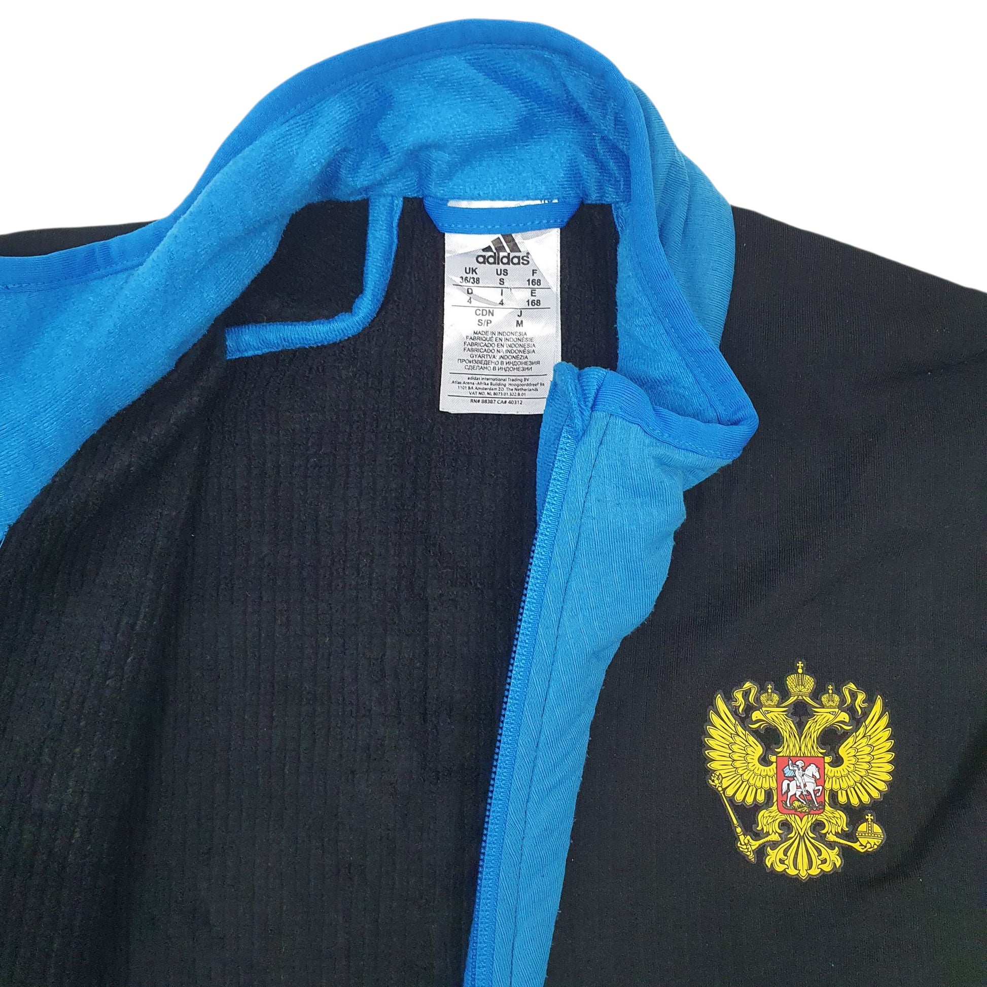 Mens Black Adidas Russian Full Zip Jumper