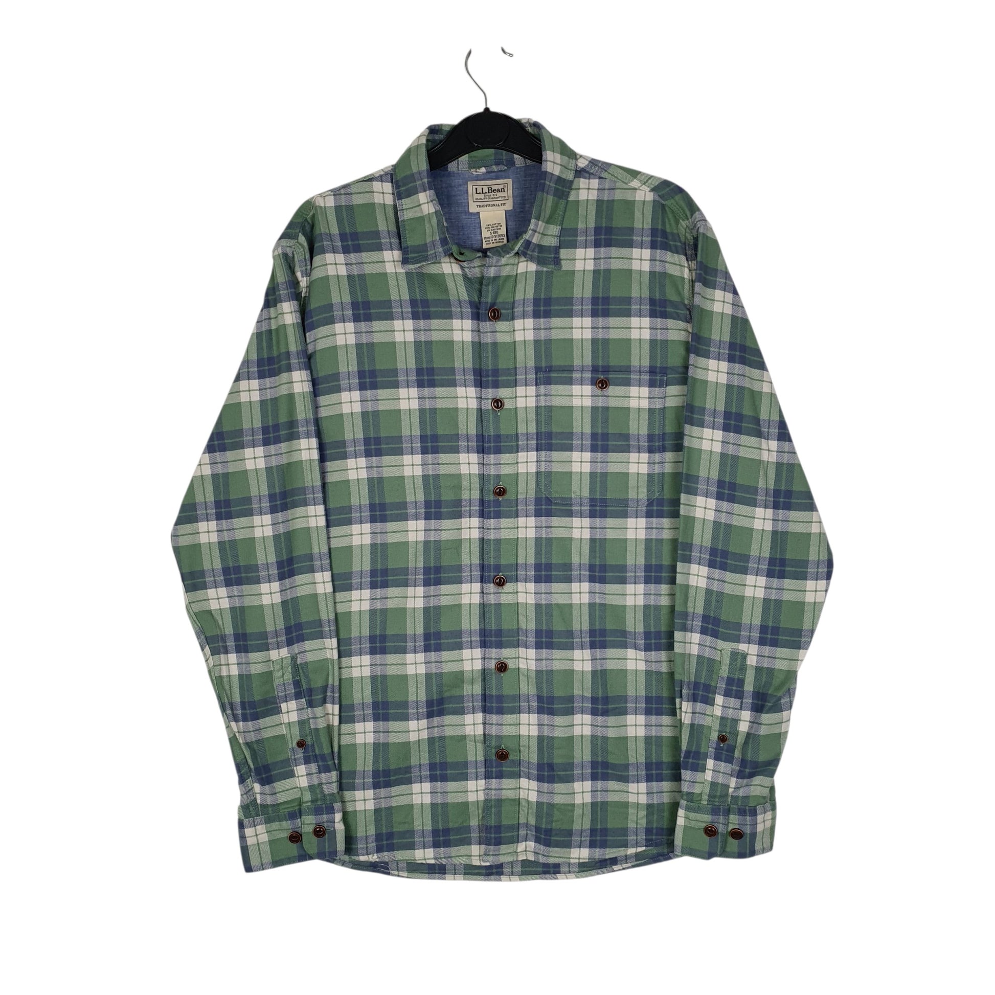 Mens Green L.L.Bean  Long Sleeve Shirt