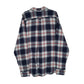 Mens Navy Woolrich Thick Flannel Plaid  Shirt