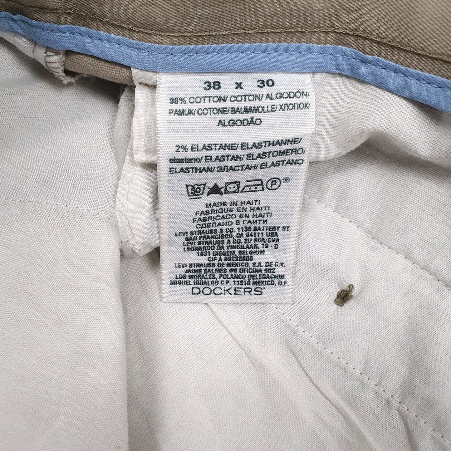 Mens Brown Dockers Pleated  Trousers