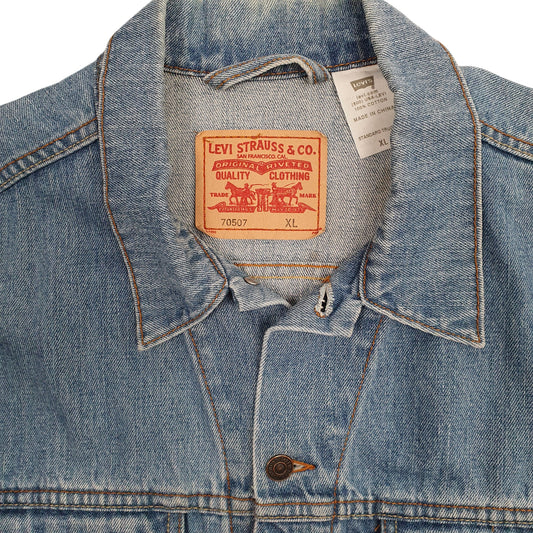 Mens Blue Levis 70507 Gilet Vest Hoodie Coat