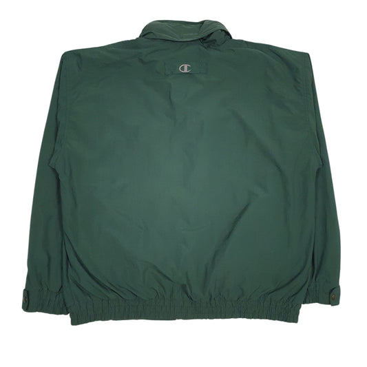 Mens Green Champion Vintage 90s UNC Hoodie Coat