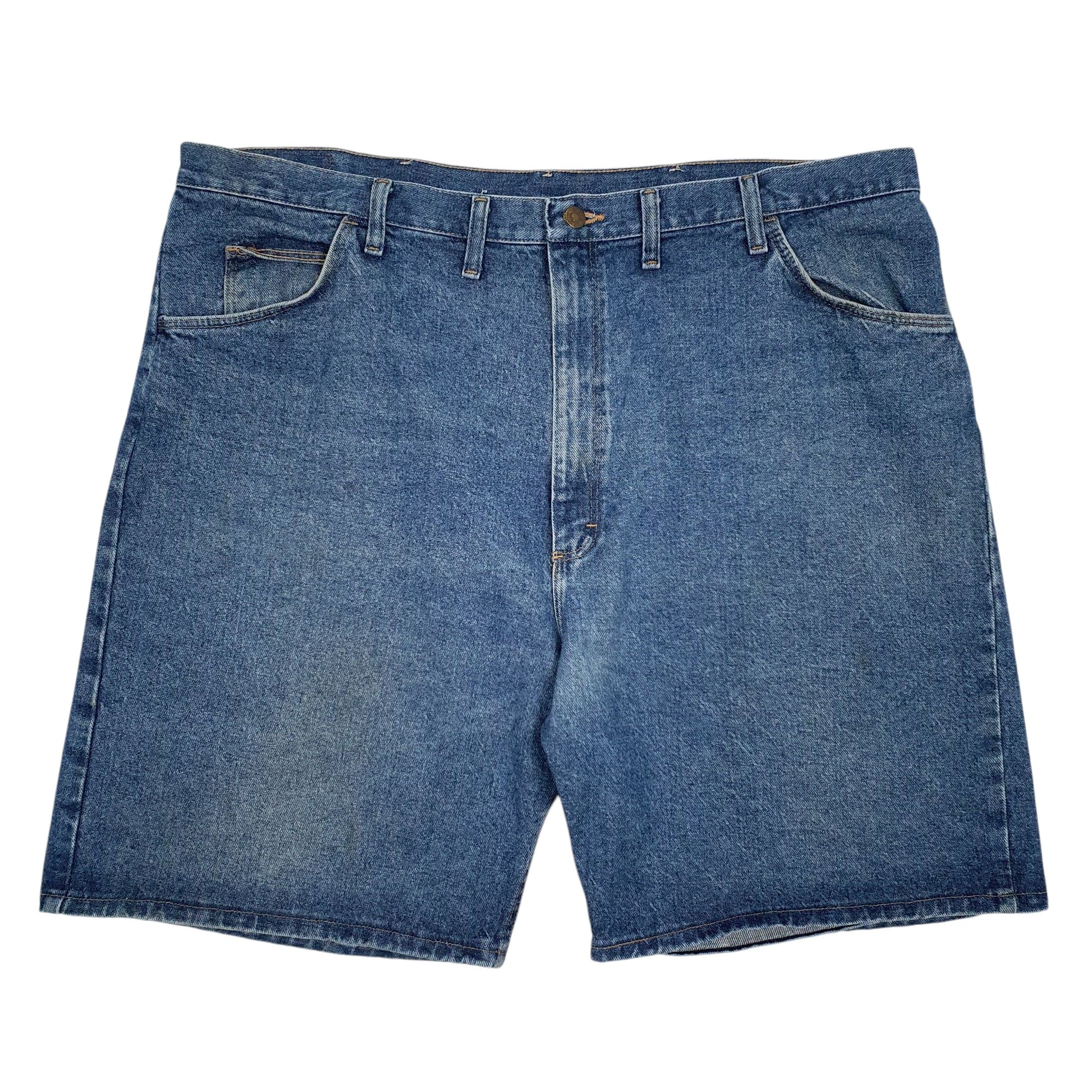 Mens Blue Wrangler Relaxed Fit Denim Shorts