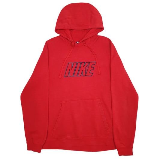 Mens Red Nike Spellout Hoodie Jumper