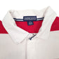 Mens White Lands End  V Neck Polo Shirt
