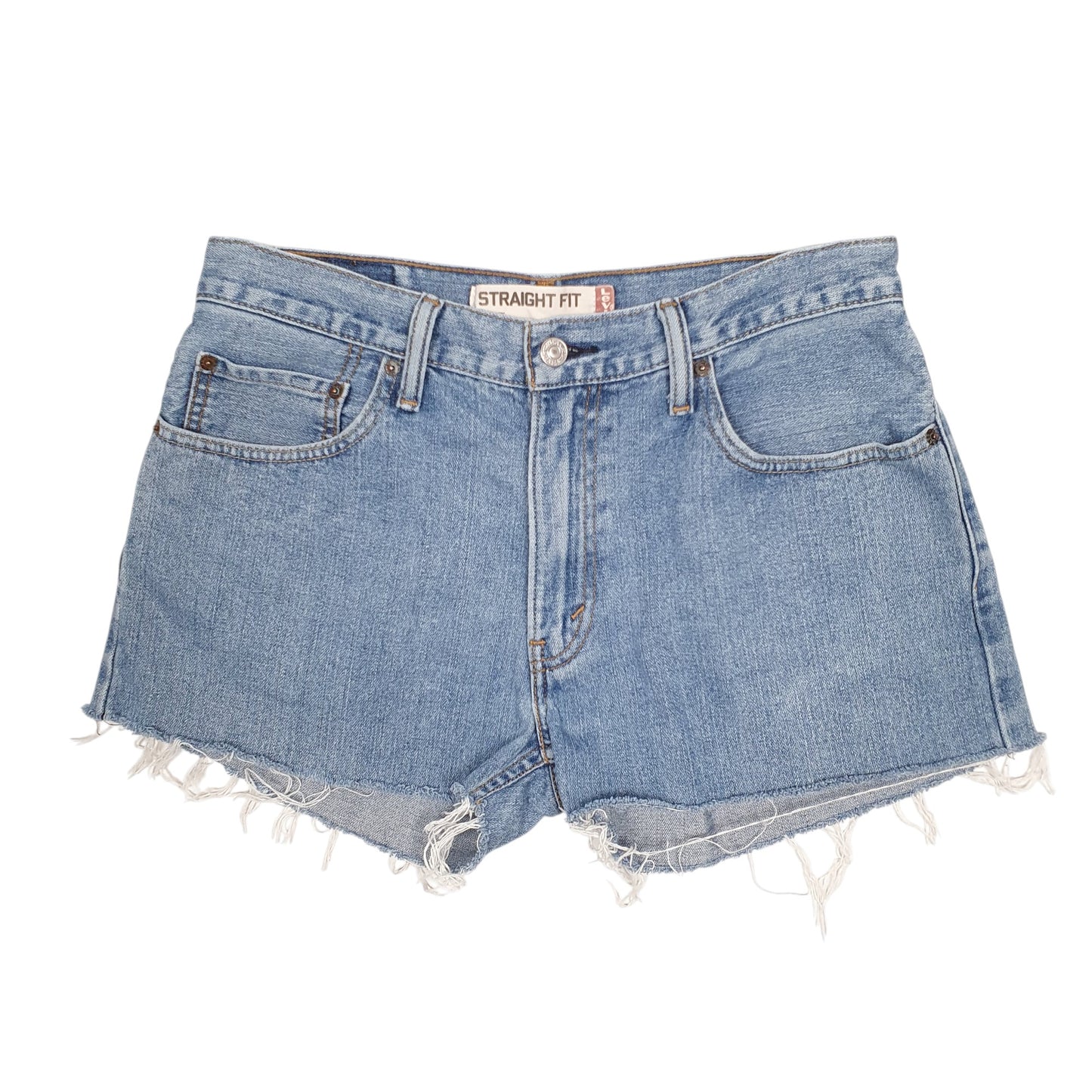 Womens Blue Levis 505 Cut Offs Denim Shorts
