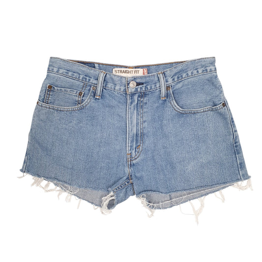 Womens Blue Levis 505 Cut Offs Denim Shorts