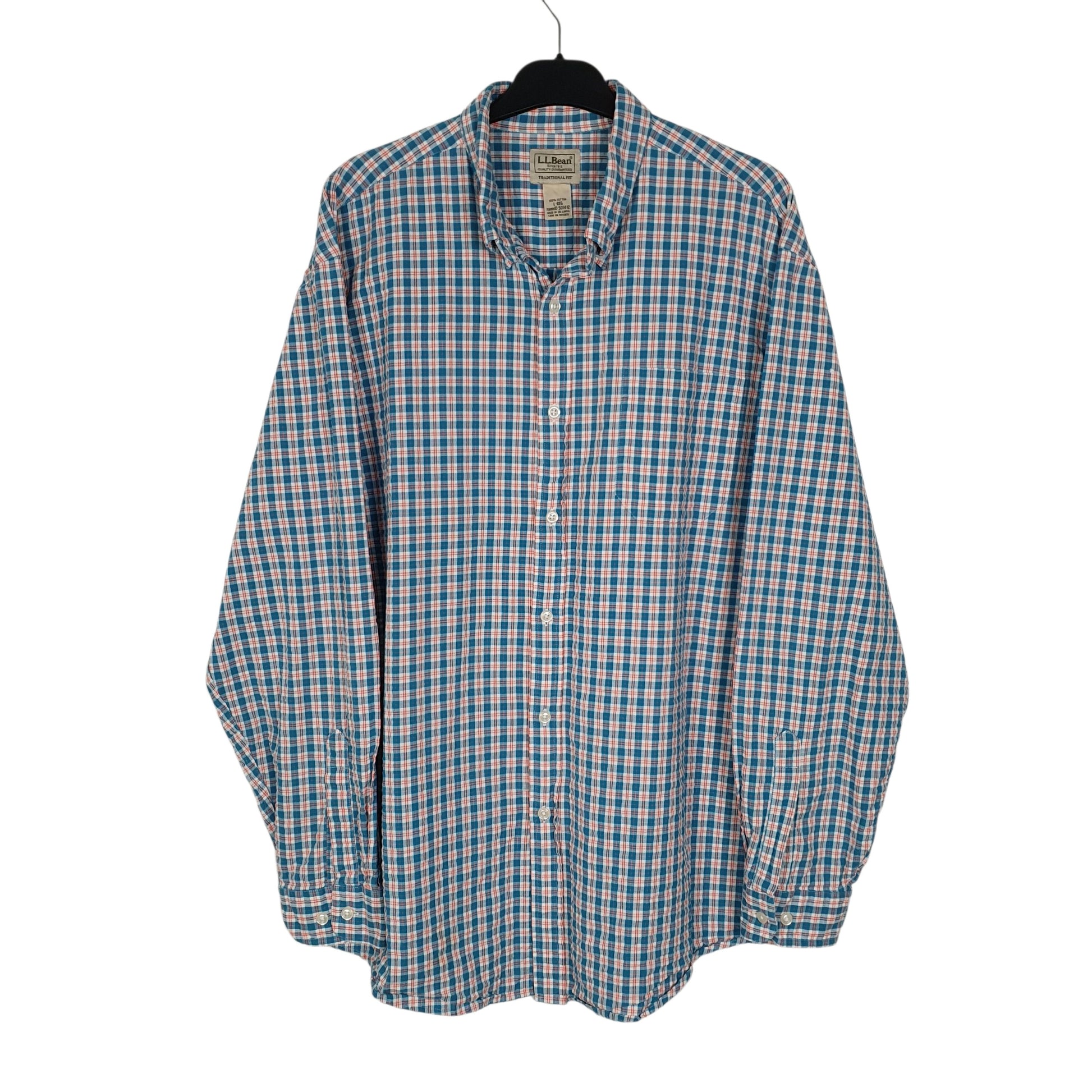 Mens Blue L.L.Bean  Long Sleeve Shirt