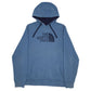 Mens Blue The North Face Spellout Hoodie Jumper