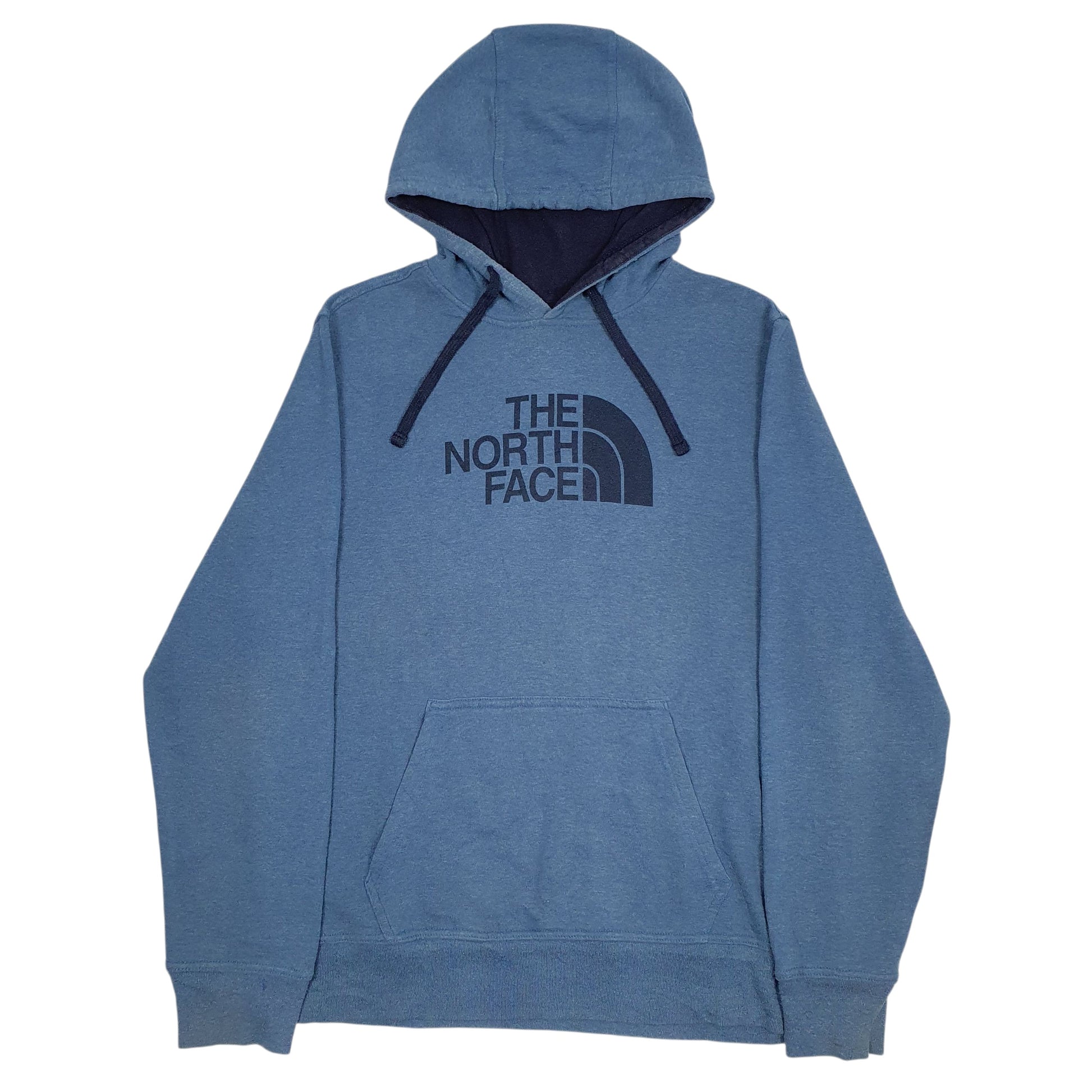 Mens Blue The North Face Spellout Hoodie Jumper