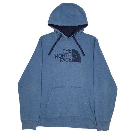 Mens Blue The North Face Spellout Hoodie Jumper