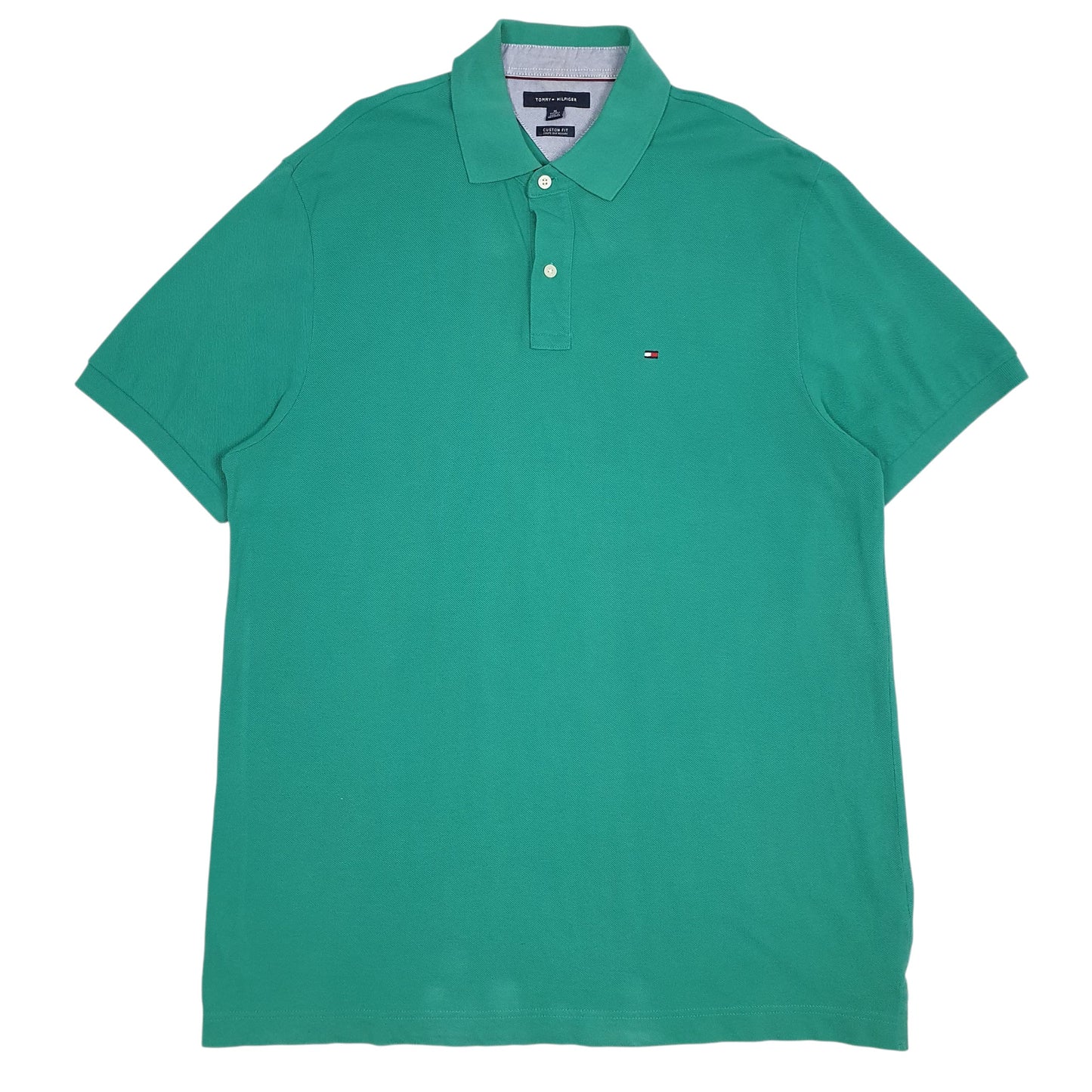 Mens Green Tommy Hilfiger  Short Sleeve Polo Shirt