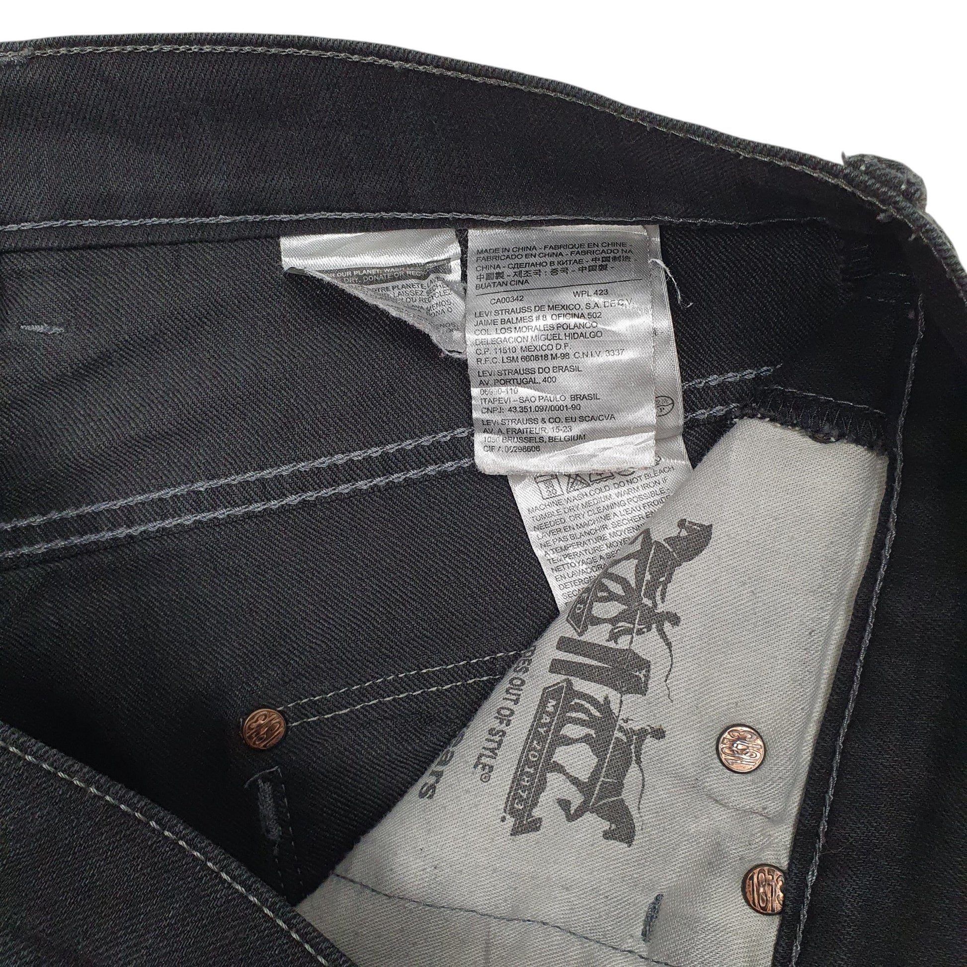 Mens Black Levis 514 Stretch Cut Offs  Shorts