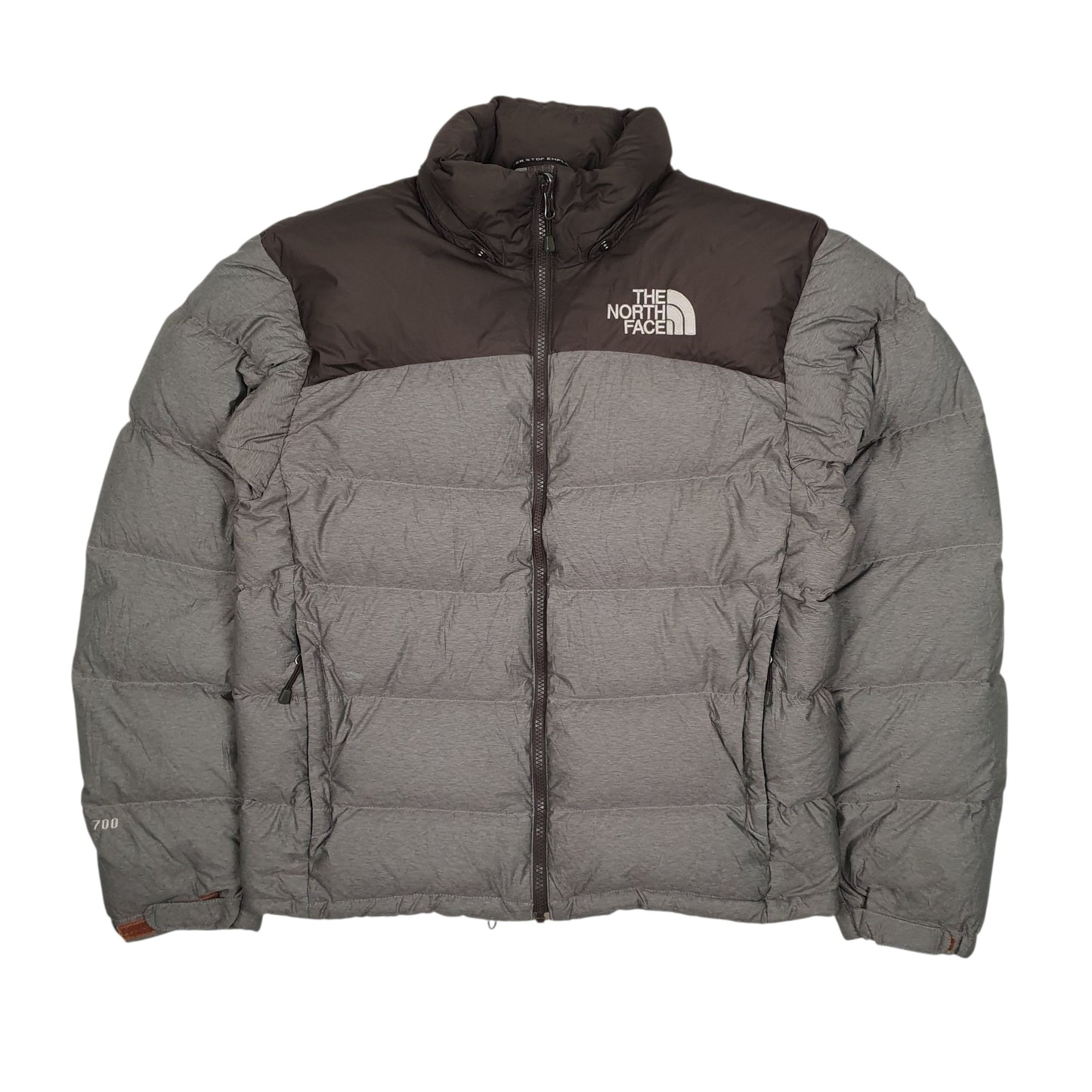 Mens Grey The North Face Nuptse  Coat