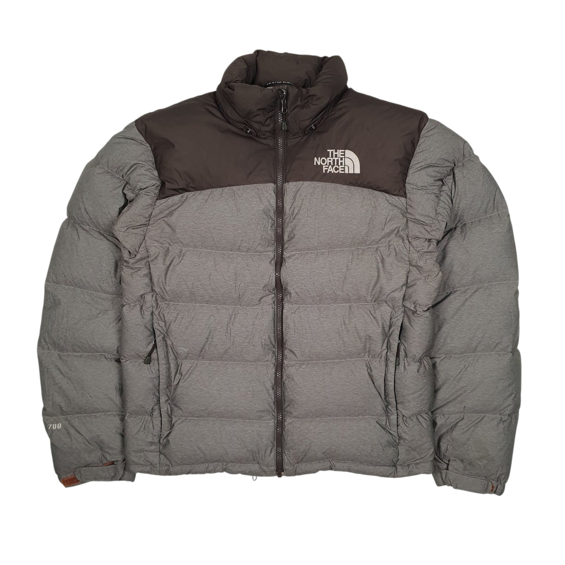 Mens Grey The North Face Nuptse  Coat