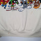 Mens Cream Fruit Of The Loom Vintage 90s 1994 Looney Tunes Crewneck Jumper