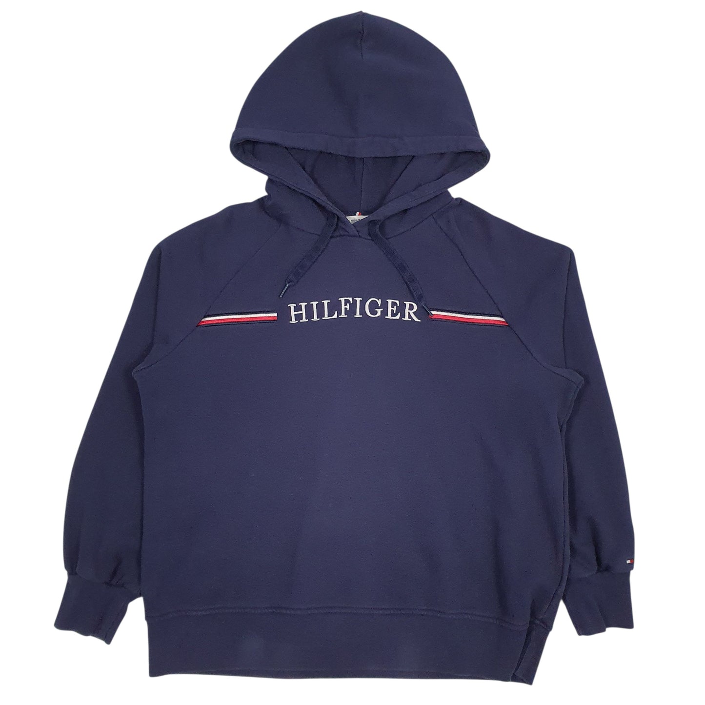 Mens Navy Tommy Hilfiger Spellout Hoodie Jumper