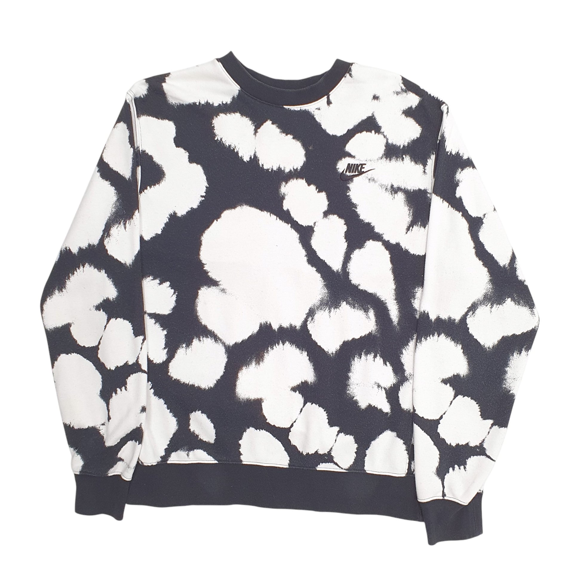 Mens Black Nike Tie Dye Crewneck Jumper