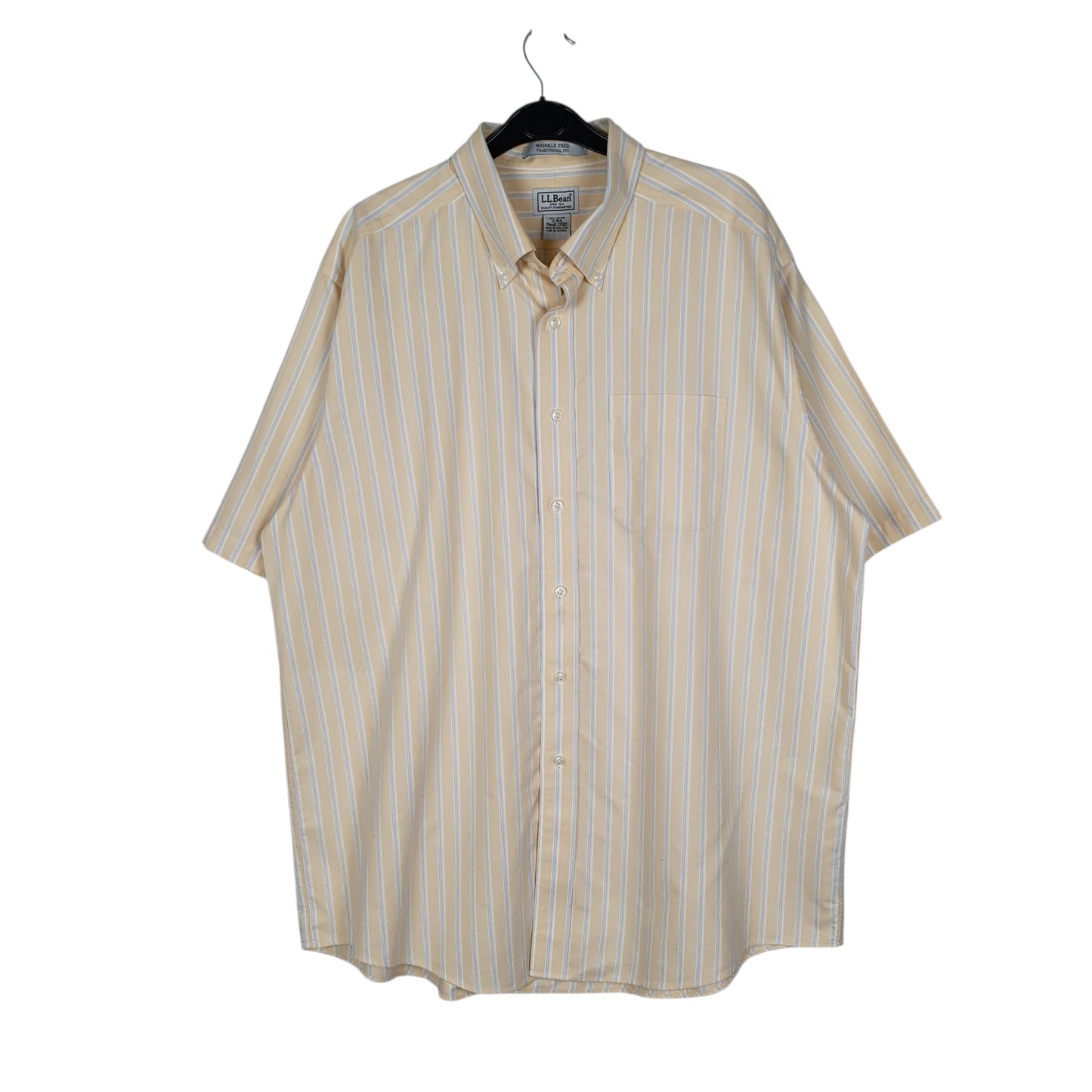 Mens Yellow L.L.Bean  Short Sleeve Shirt
