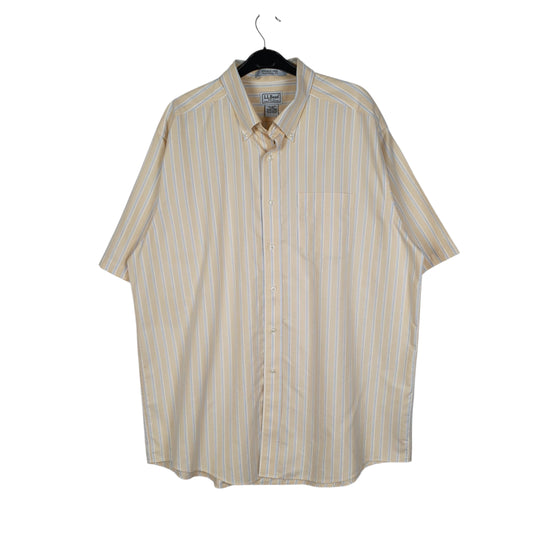 Mens Yellow L.L.Bean  Short Sleeve Shirt