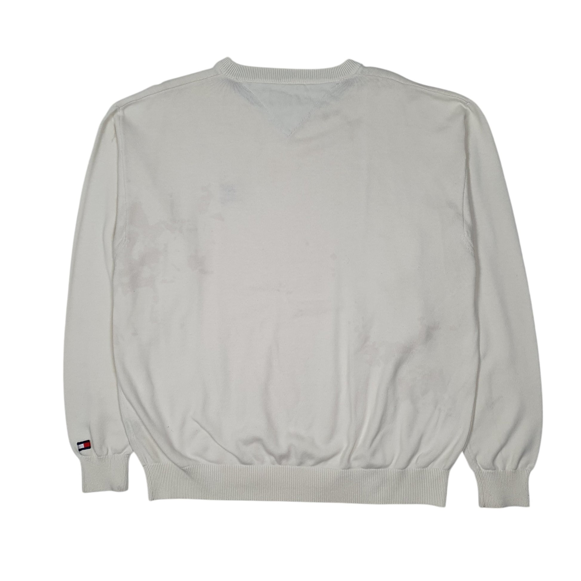 Mens White Tommy Hilfiger Vintage 00s Golf Crewneck Jumper