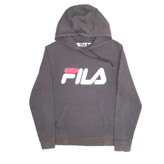 Mens Grey Fila  Hoodie Jumper
