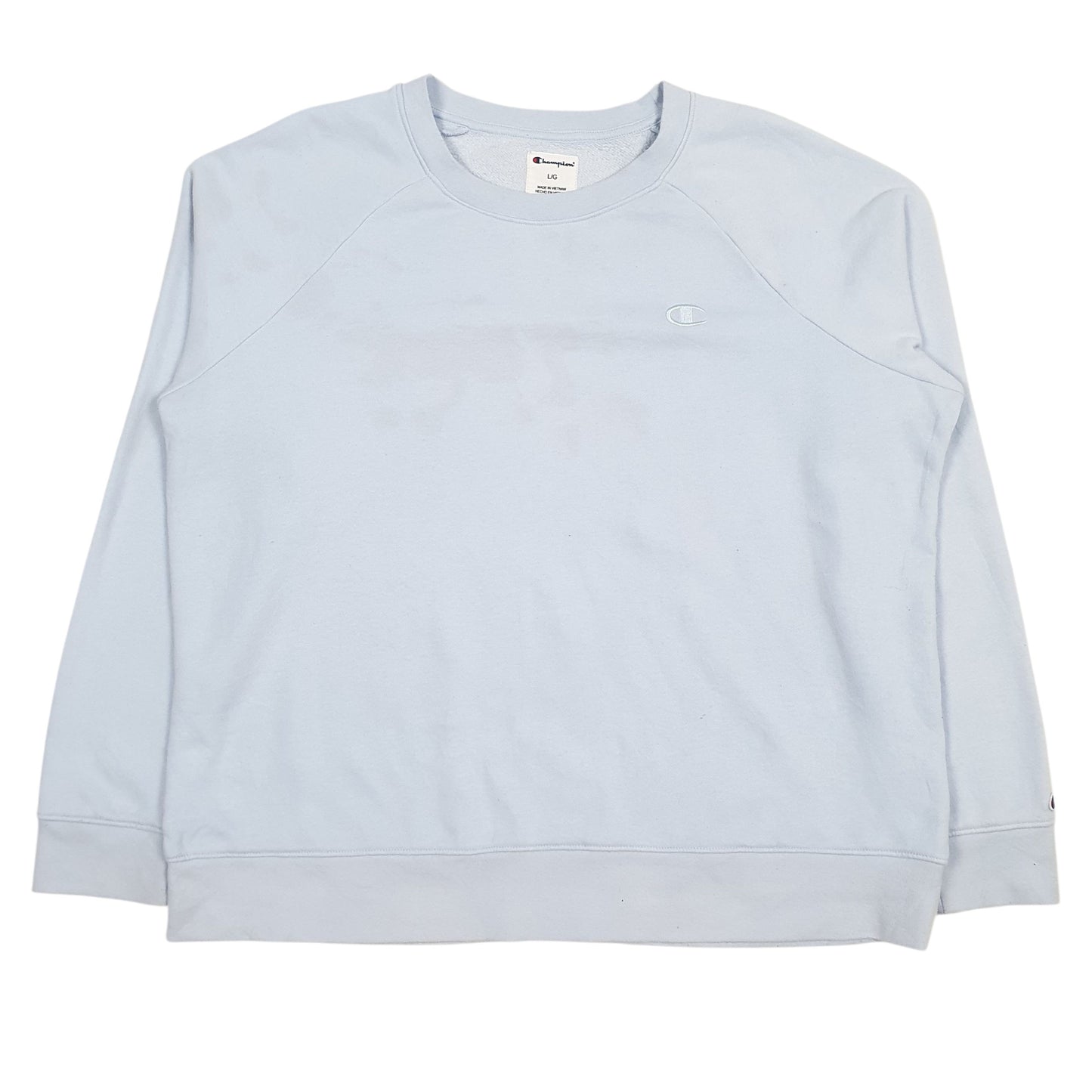 Mens Blue Champion  Crewneck Jumper