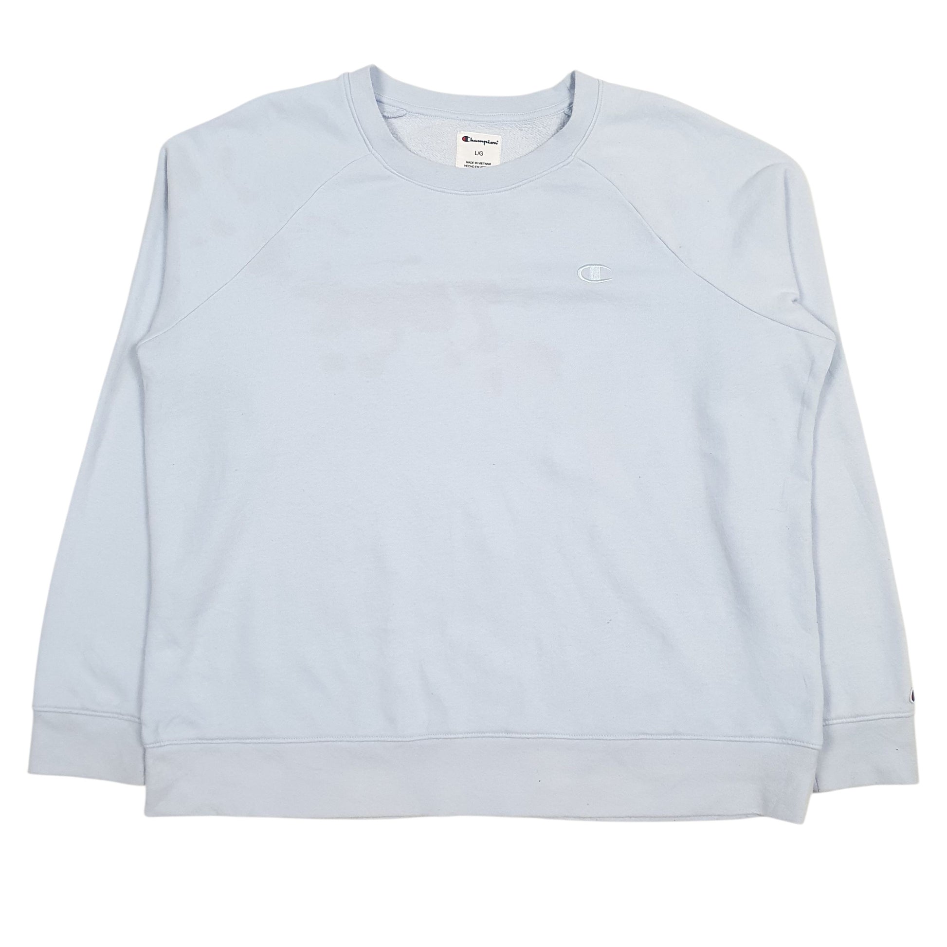 Mens Blue Champion  Crewneck Jumper