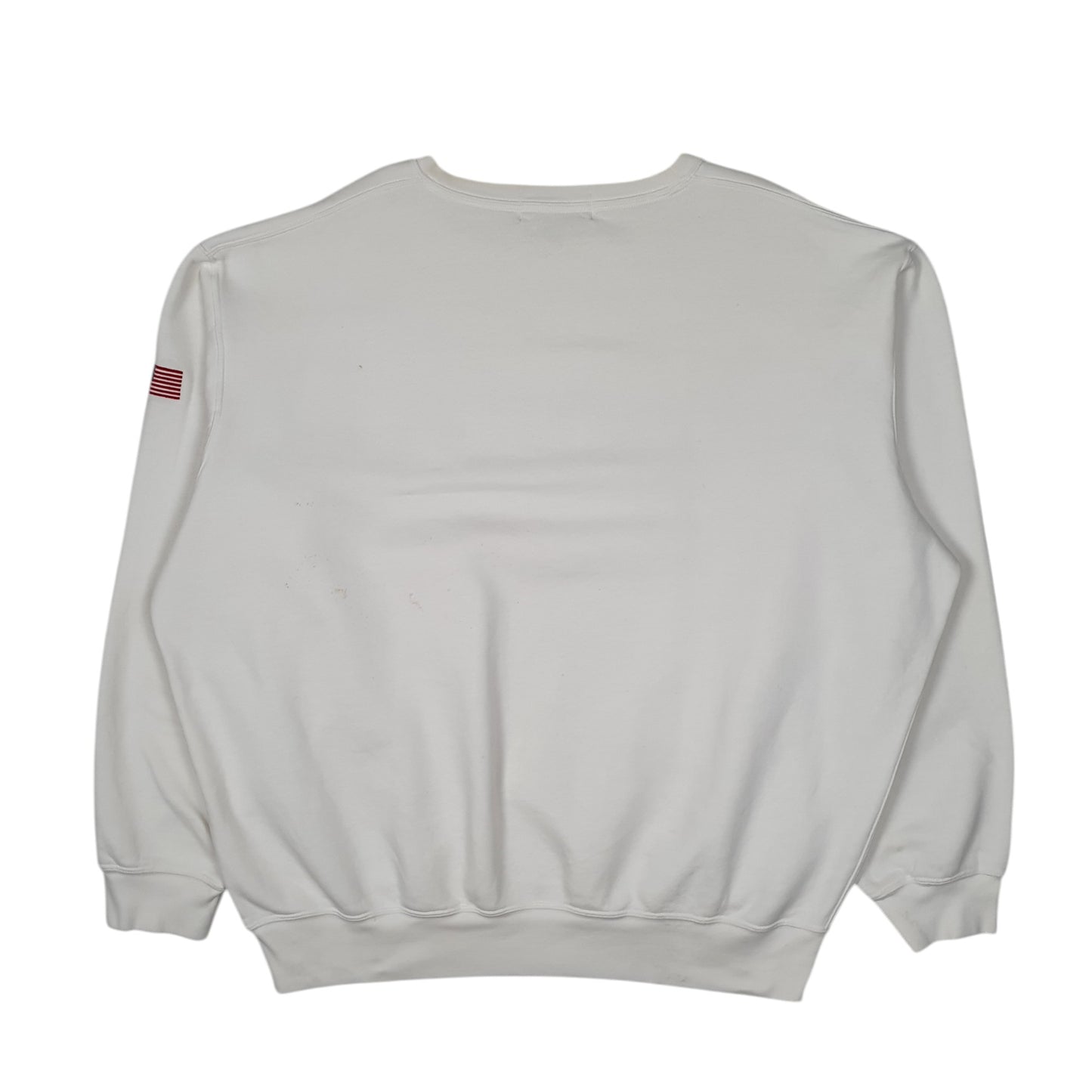 Mens White Ralph Lauren Polo Sport Vintage 90s Crewneck Jumper