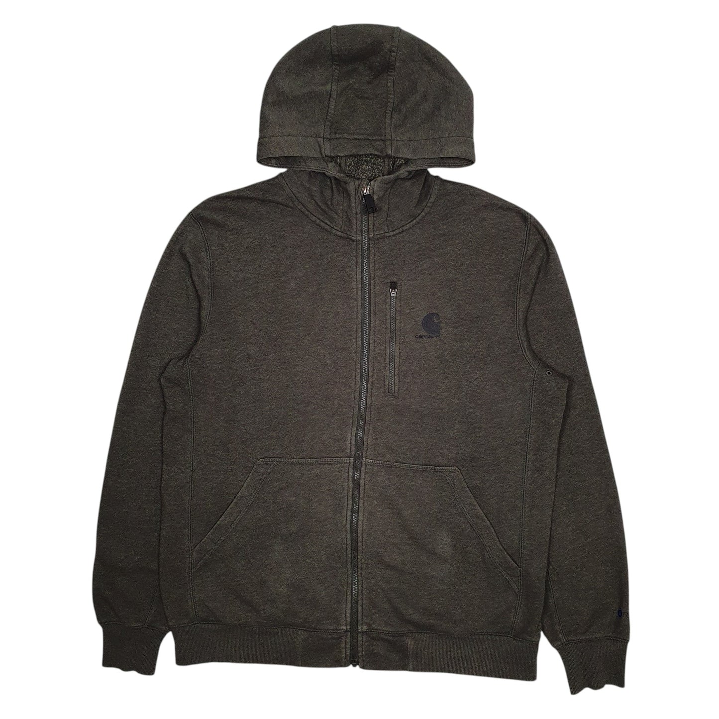 Mens Green Carhartt Hoodie Full Zip Jumper