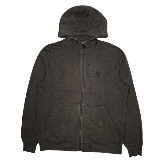 Mens Green Carhartt Hoodie Full Zip Jumper